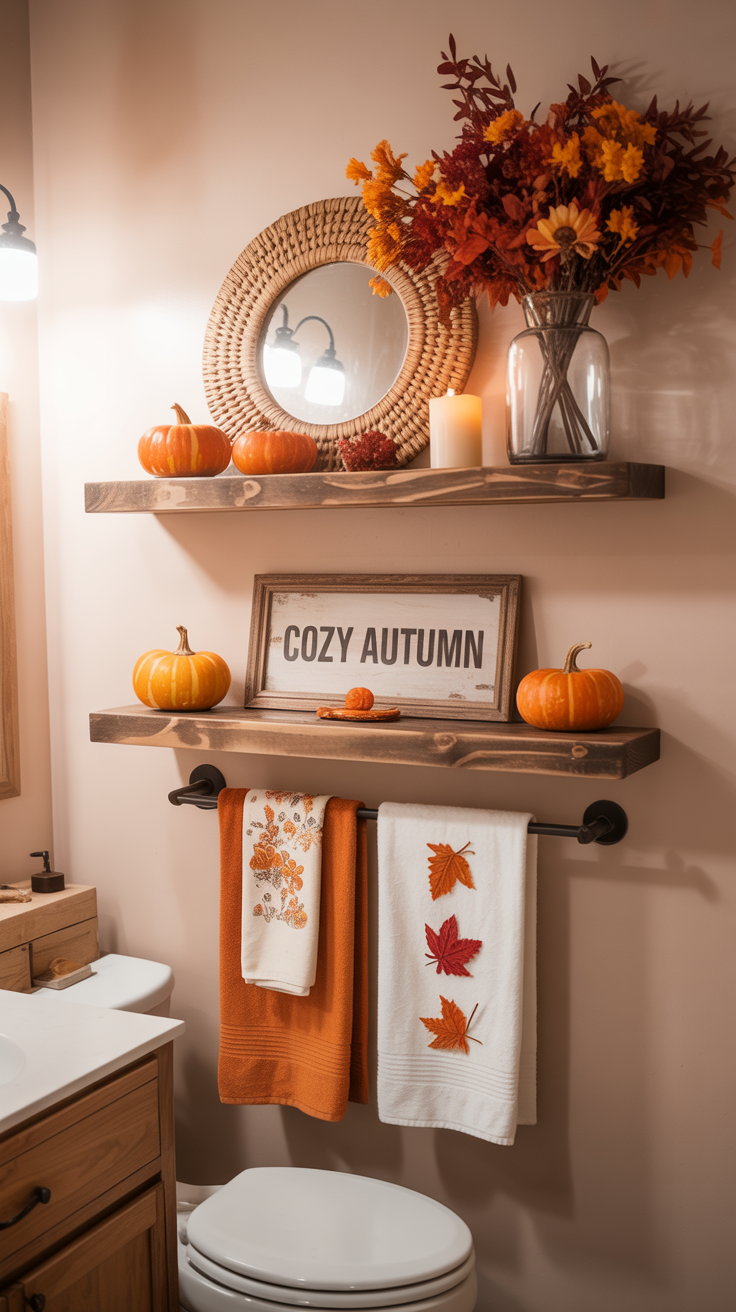 Cozy Fall Bathroom Decor Ideas